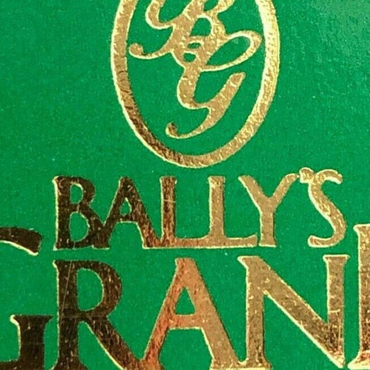 c1980's-90's Wooden Matchbox Matchbook "Caruso's Bally's Grand" Atlantic City