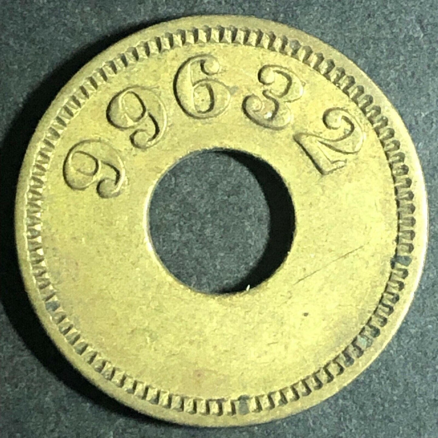 Vintage 21mm Brass "G/F 5c Package of Mints" Token 99632