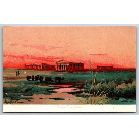 Italian Postcard "Sunset Pesto" 1901-1907 NP VGC