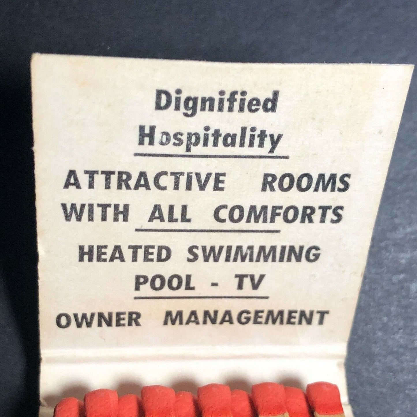 Scarce 1950's-60's Full Matchbook "Beach 'N Towne" Resort Motel Cape Cod, MA