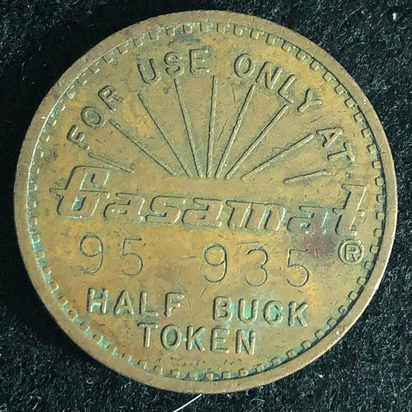 Gasamat Half Buck Token 32mm 17g (Coin Operated Gas Station) c1960's-70's