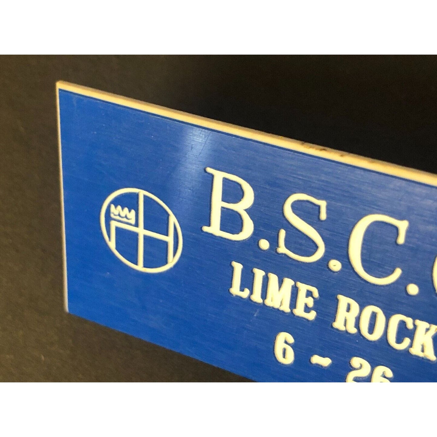 BSCOA British Sports Car Owners Lime Rock Race 6/26 1965 Auto Racing Wall Plaque