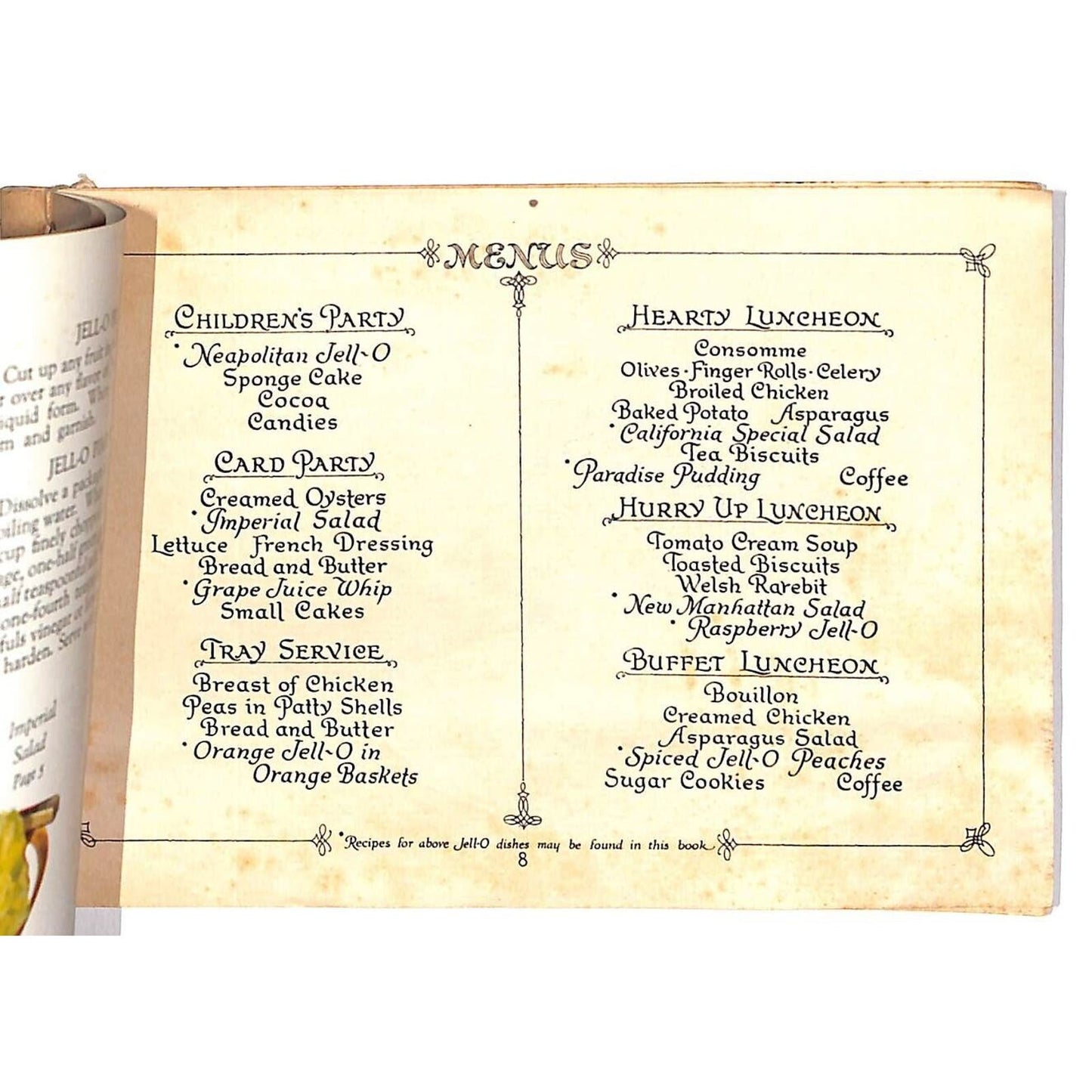 Jell-O Recipe Booklet "Polly Put the Kettle On" c1924 18pp. w/ Cats