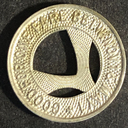 Long Beach Bus Co. Inc. (NY) WM G/F One Fare Nov. May Transit Token c1929 16mm