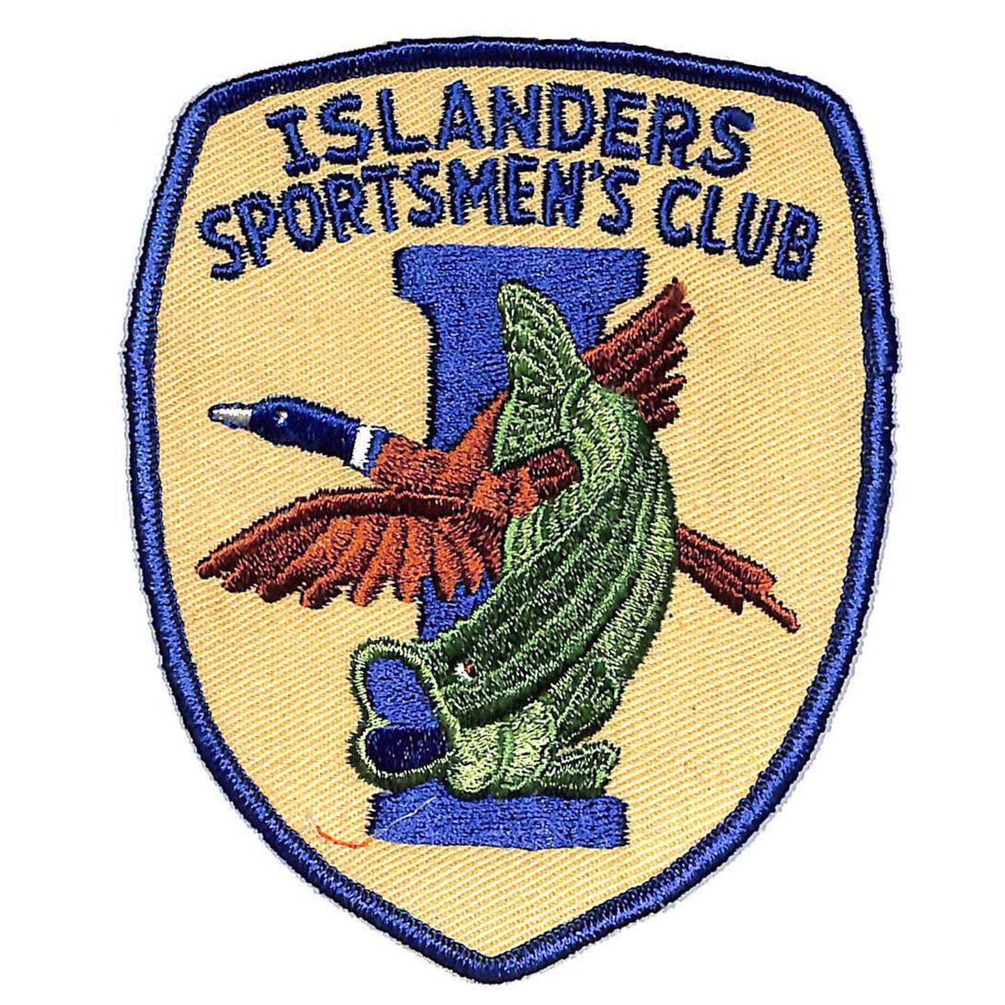 Islanders Sportsmen's Club Vintage Embroidered Patch 4 3/4" c1960's-70's VGC