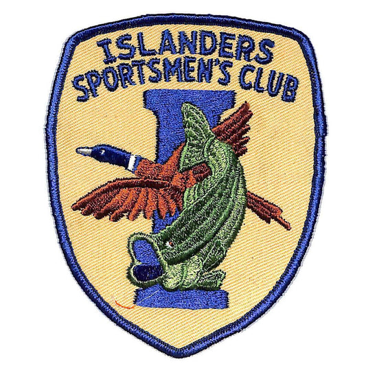 Islanders Sportsmen's Club Vintage Embroidered Patch 4 3/4" c1960's-70's VGC