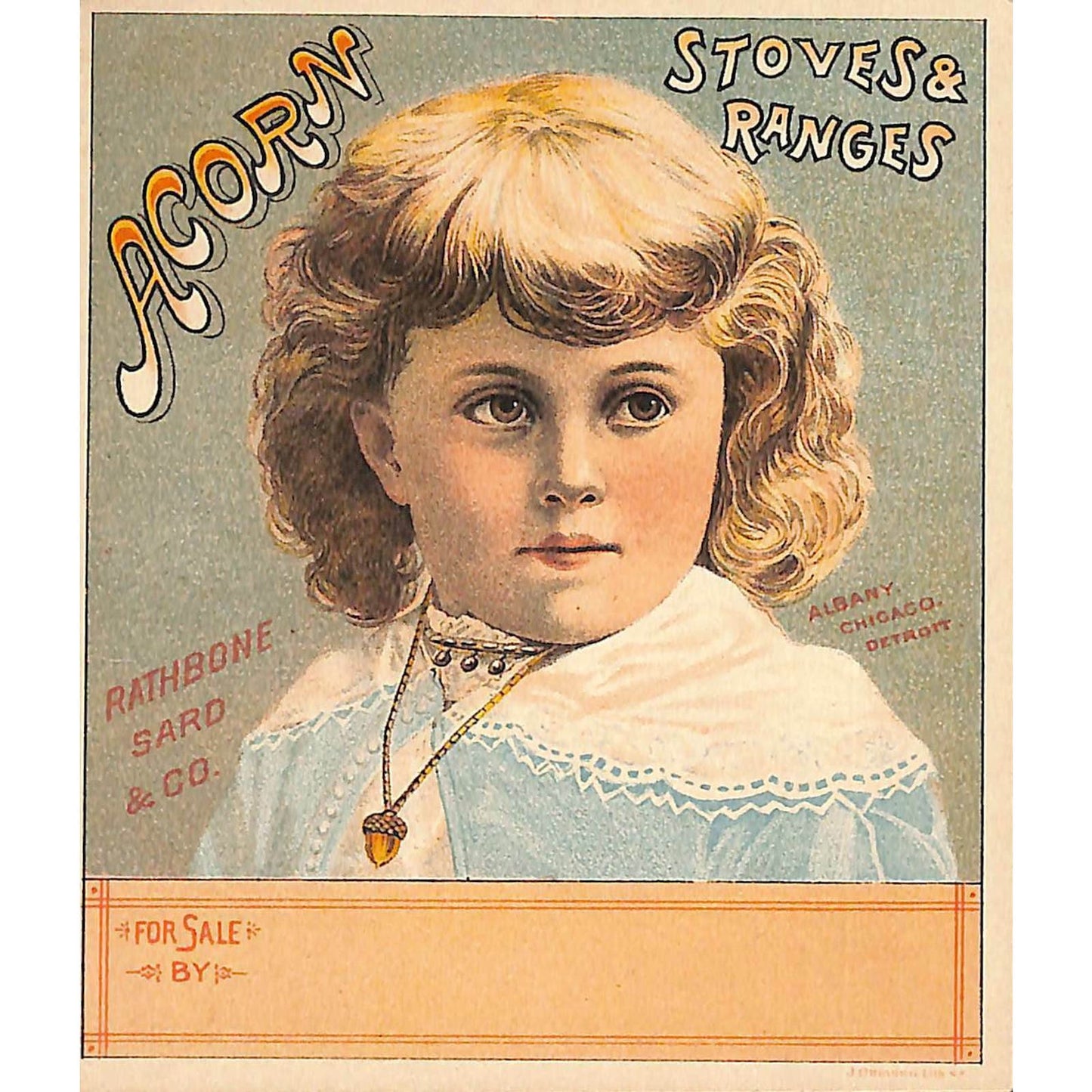 Acorn Stoves & Ranges Rathbone Sard & Co. Loyal Large Victorian Trade Card