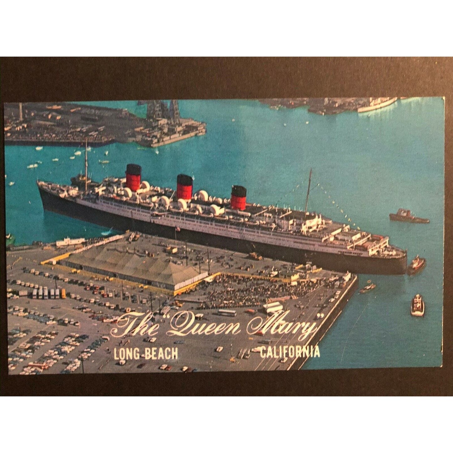 Vintage RPPC Postcard - The Queen Mary Long Beach, CA