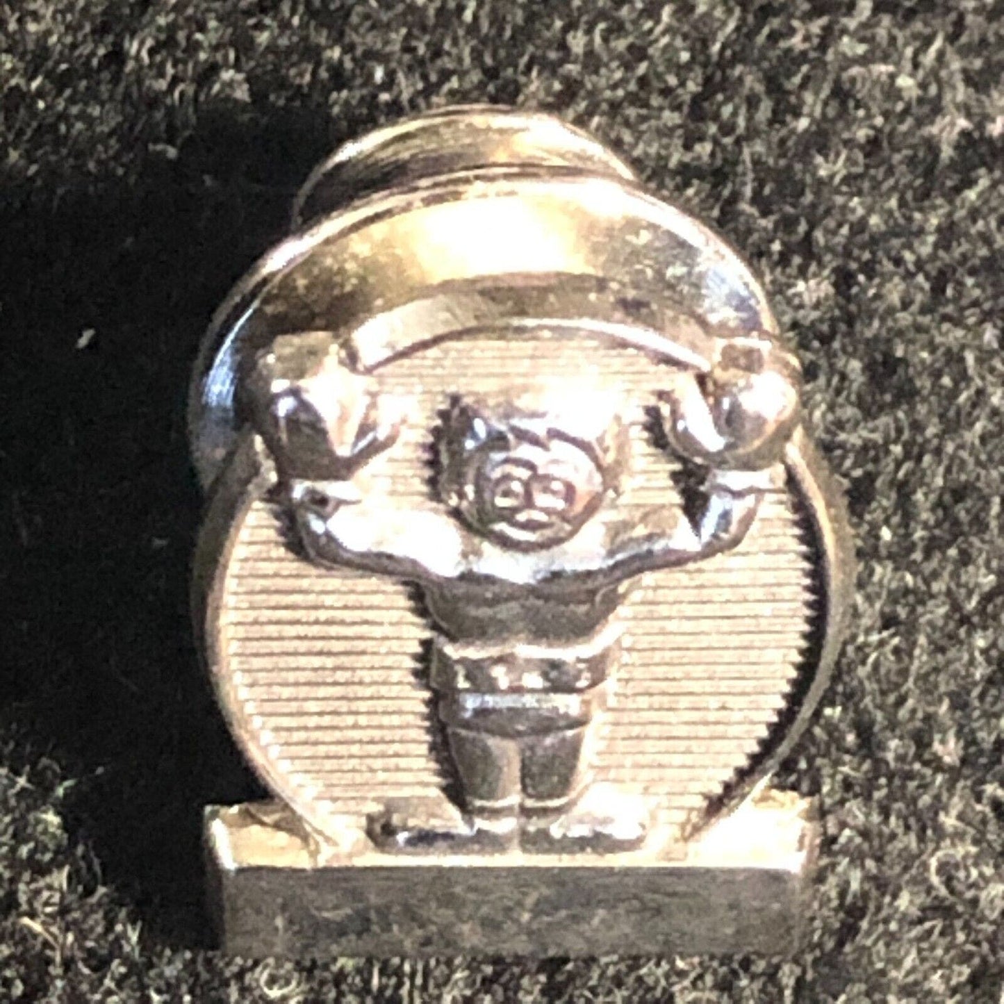 Vintage Boxer Boxing Winner Award ? Lapel Pinback - Sterling