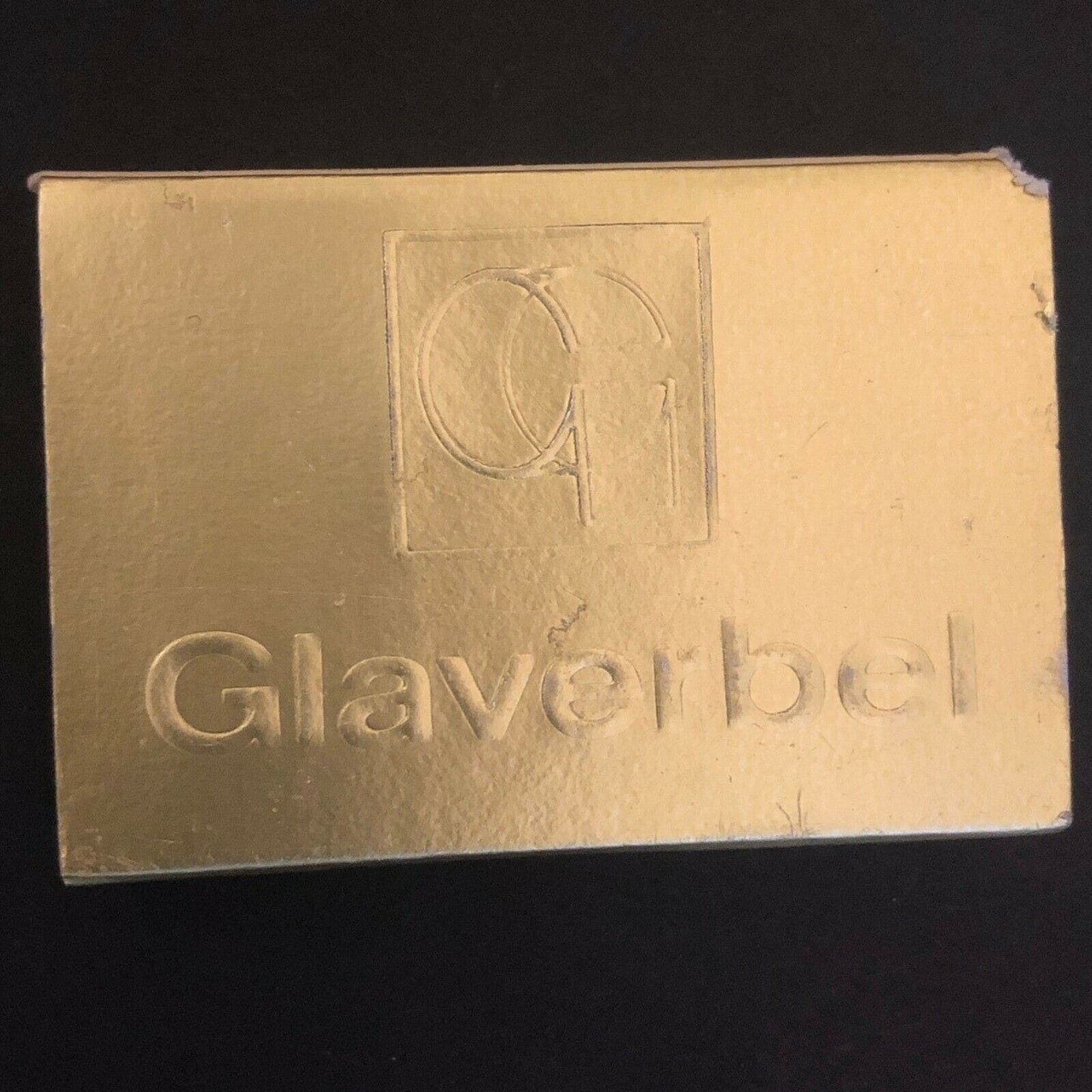 c1970's-80's Wooden Matchbox Matchbook "The Glaverbel"