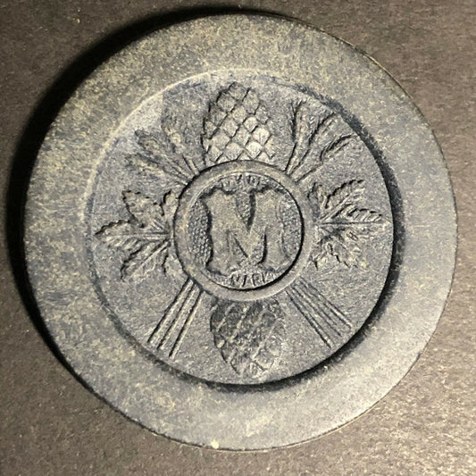 c1920's-30's Minneapolis Brewing Co. Deep Blue / Black Advertising Poker Chip