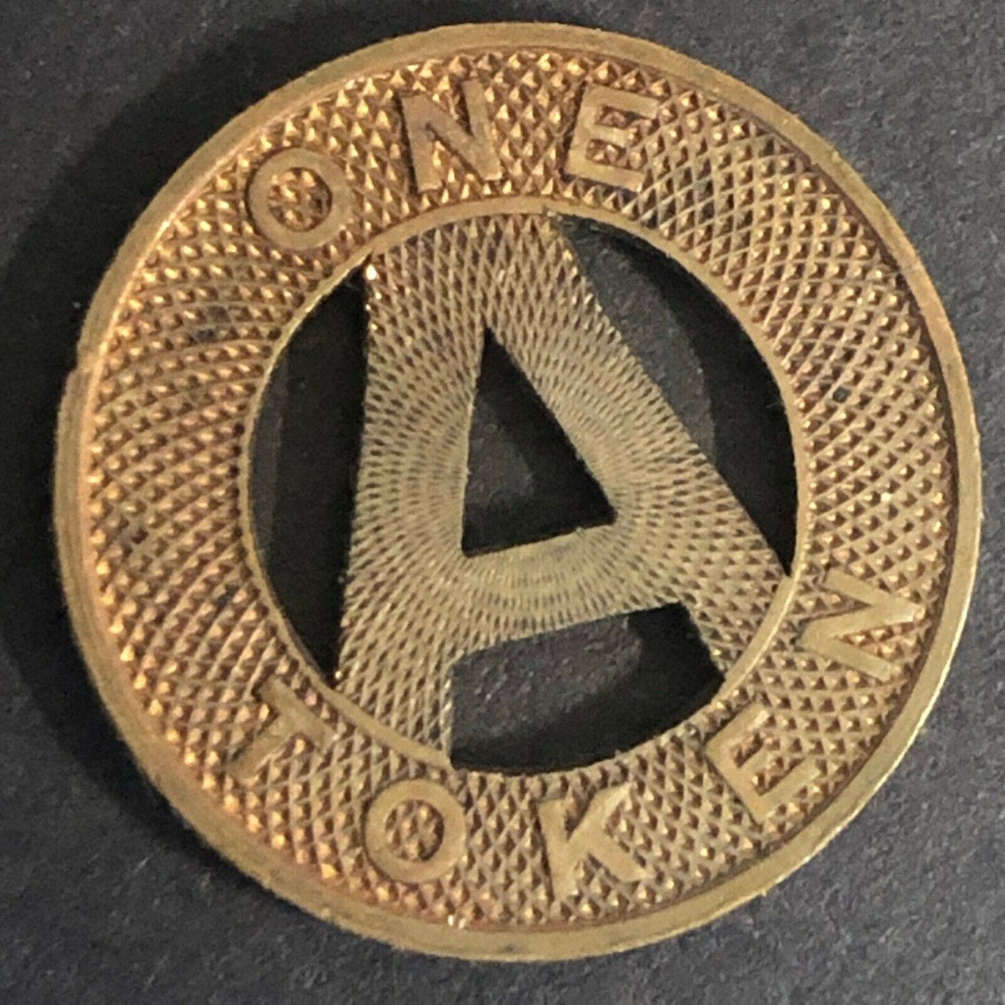 Vintage 16mm Auto Interurban Co. (Spokane, WASH) Brass "A" "One Token"