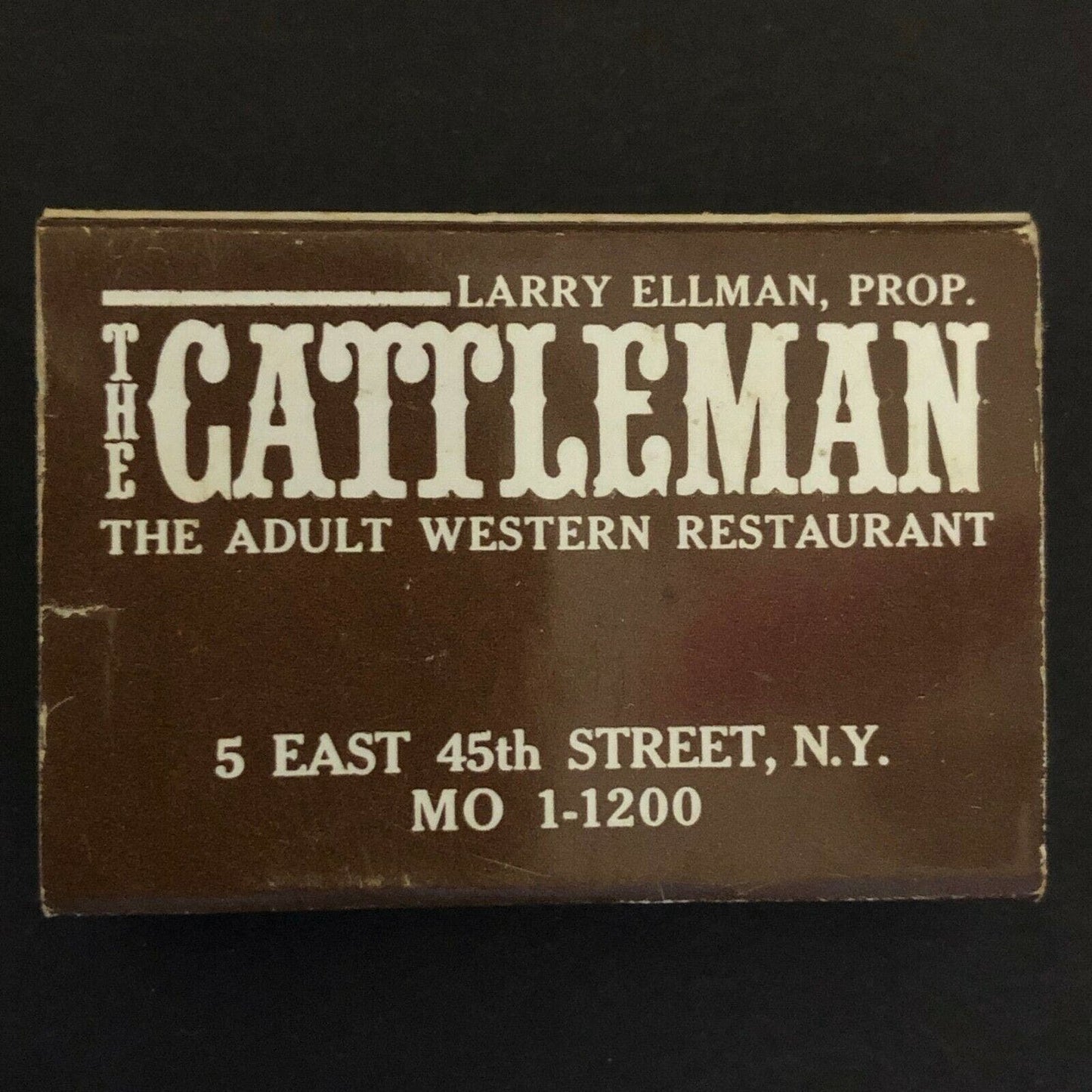 c1970's-80's Wooden Matchboxes / Matchbooks "Cattleman" Restaurant NY, NY