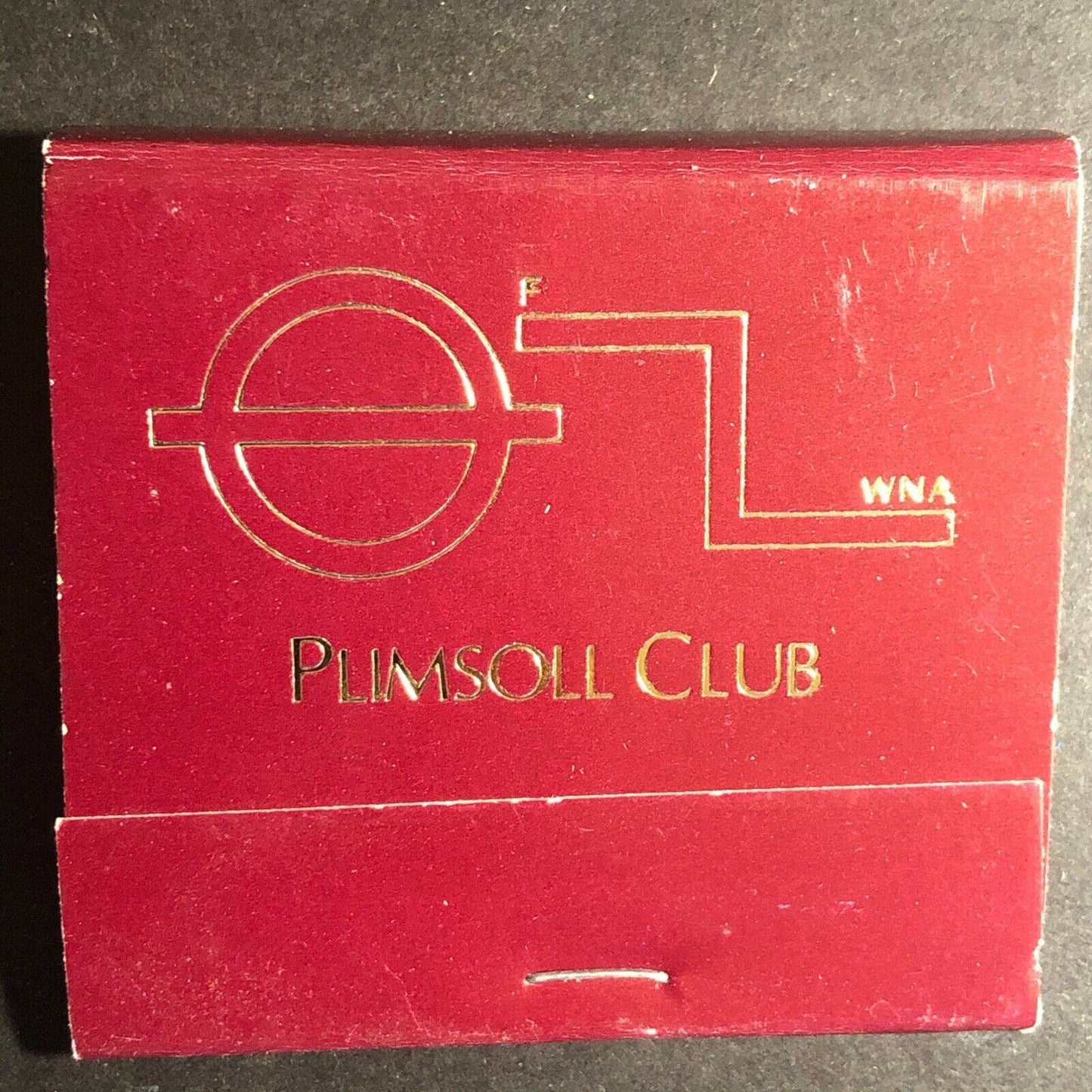 1960's - 1970's (Earlier?) Full Matchbook Advertising - Plimsoll Club - GOLD TIP