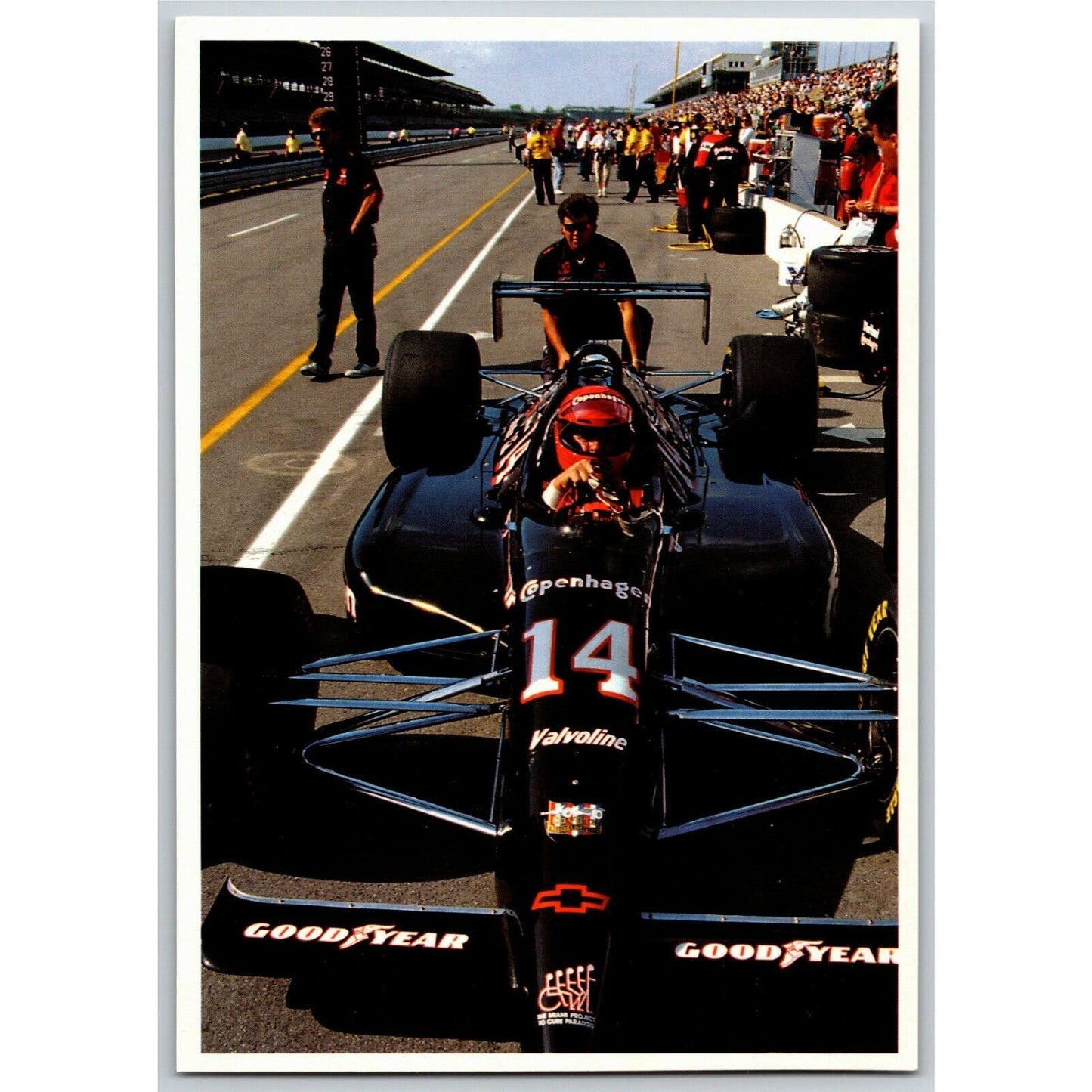 Vintage Indy 500 Postcard c1978 "A J Foyt #14" 4" x 5 3/4" NOS