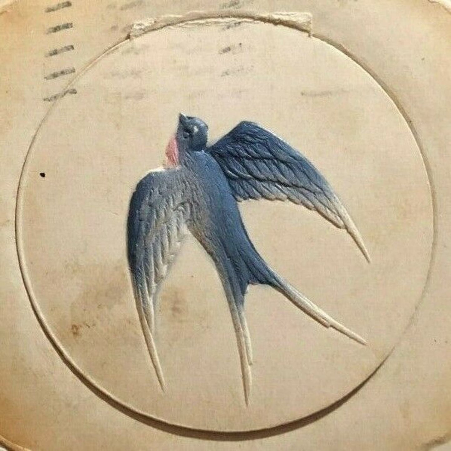 Vintage Postcard - Floral - Bird w/ Flap & Pocket for Note / Photo c1910