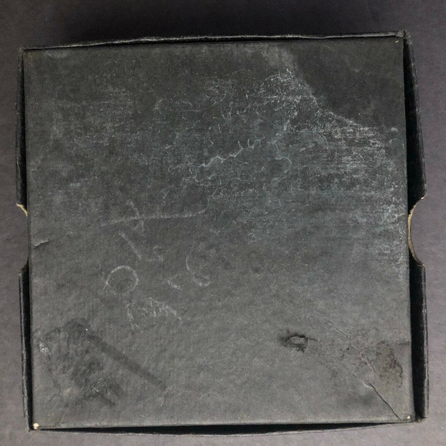 Vintage Empty Black Diamond Banjo String Box Texture + Gilt Text Faux Alligator?
