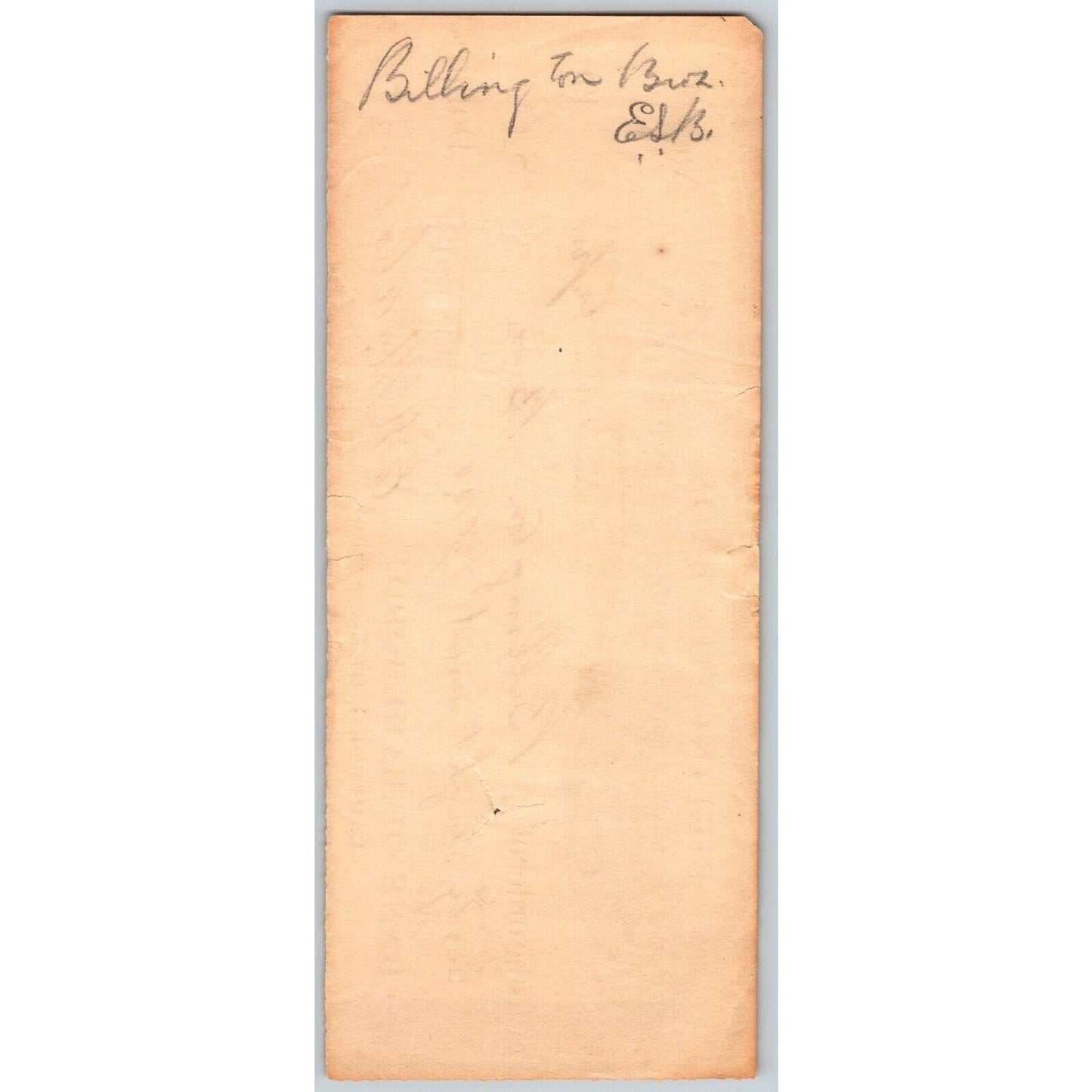 Earlboro, OK Indian Territory 1905 Billington Bros. Lumber Bank Check - Scarce