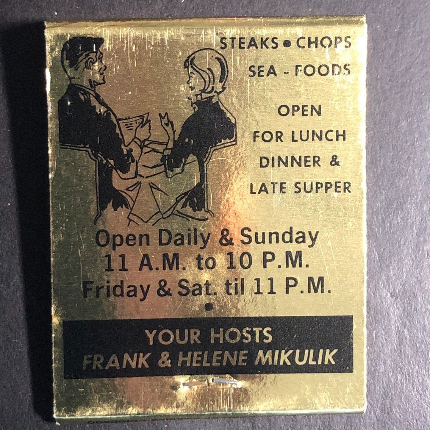 Chateau Marie Restaurant Cicero, IL Full Matchbook c1974-84