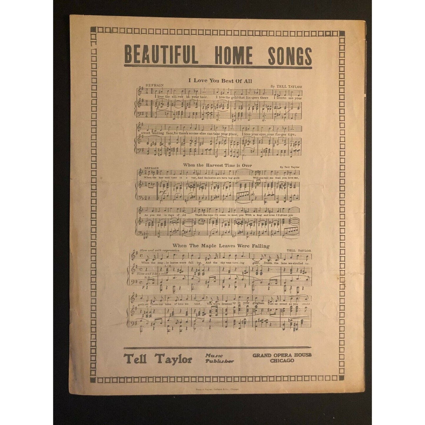 Vintage WWI Sheet Music "He Sleeps Beneath the Soil of France"