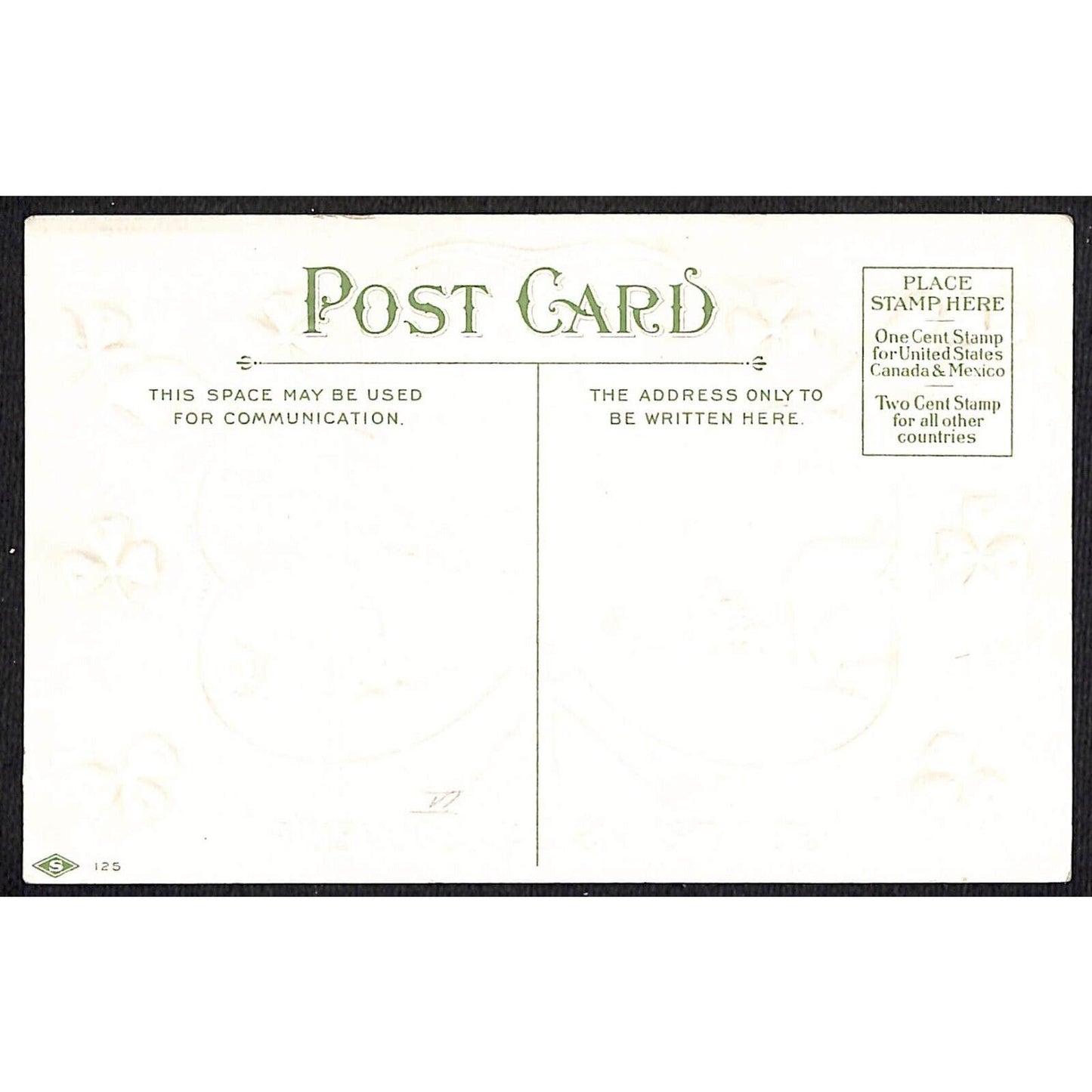 St. Patrick's Day Postcard Clay Pipes Clovers Emboss w/ Gilt NP c1909-1915