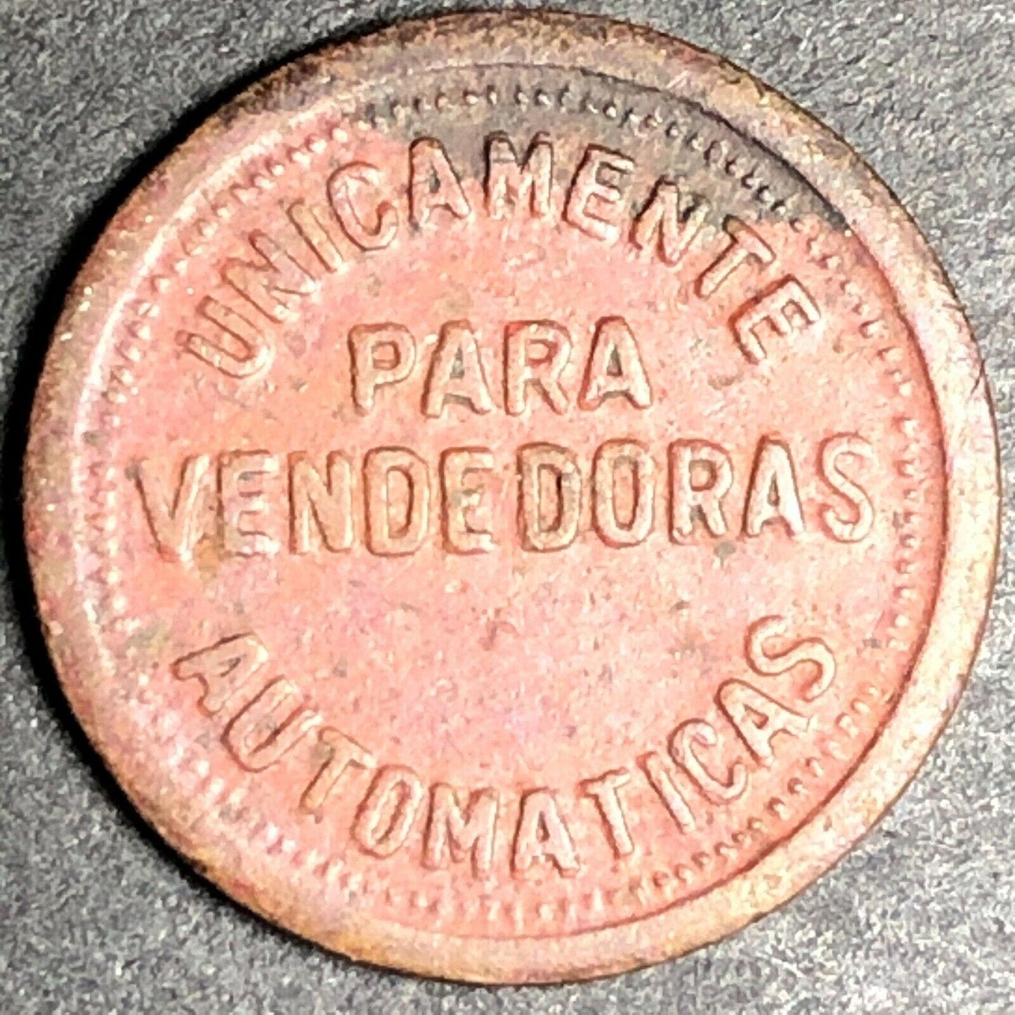 18.2mm Coca M.R. Ficha Para Unicamente Vendadores Automaticas Cola Brass Token