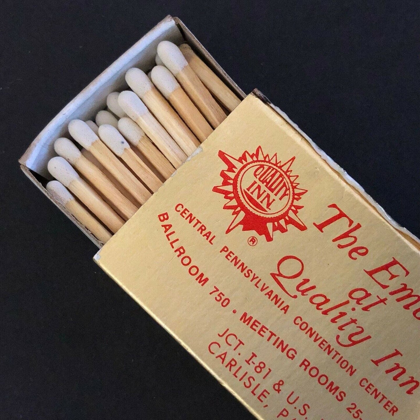 c1970's-80's Wooden Matchbox Matchbook "The Embers" Restaurant Carlisle, PA