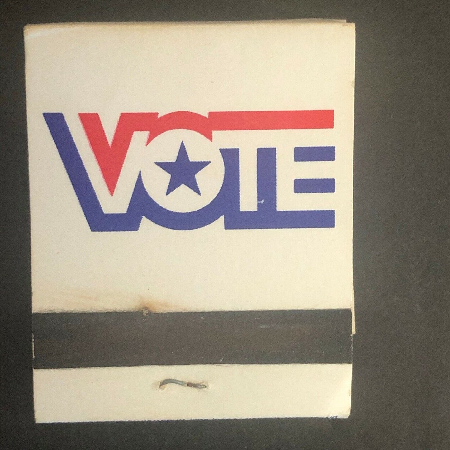 Vintage 1972 Full Matchbook "Vote" Patriotic Red White Blue - Circle