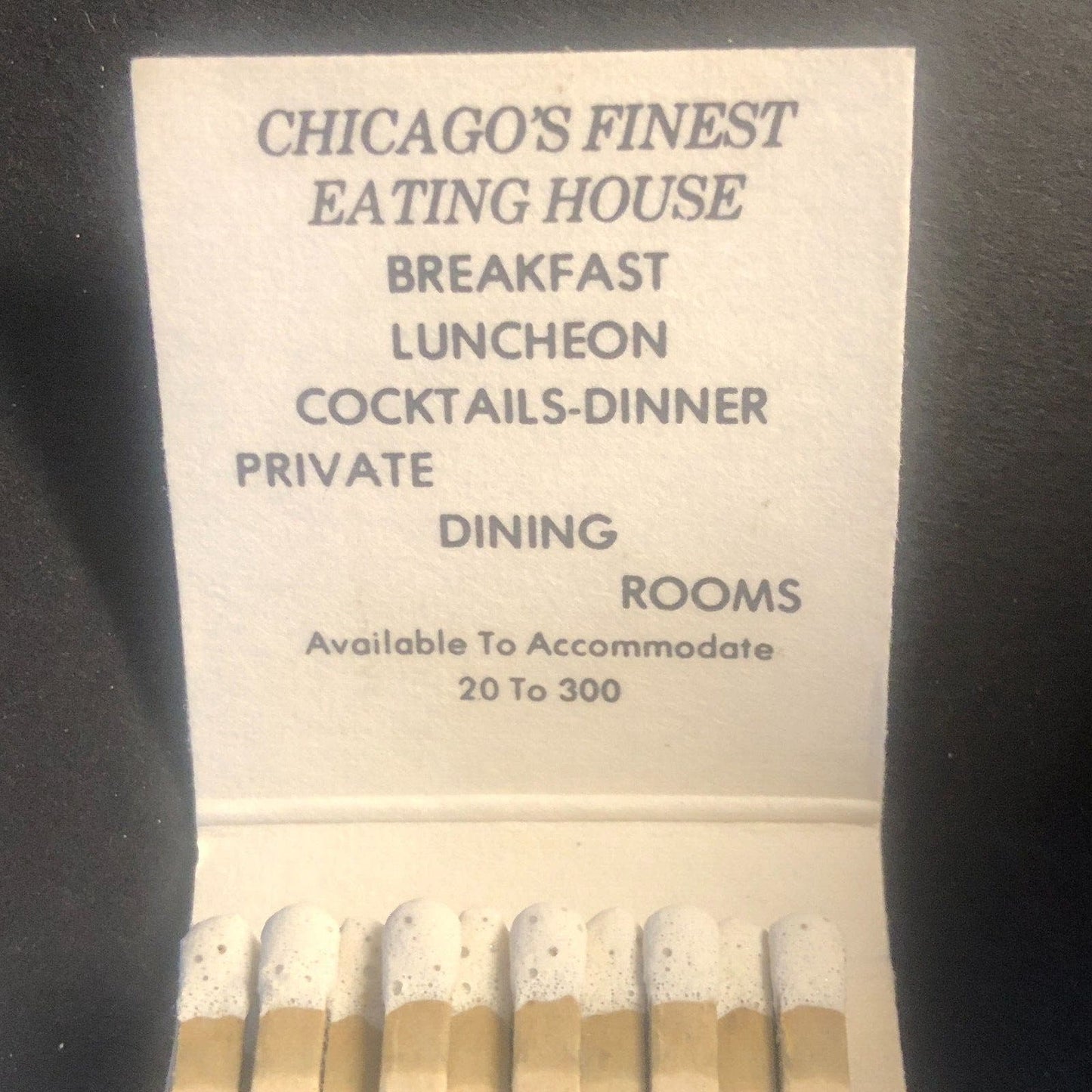 Bull N' Bear Restaurant Chicago Full Vintage Matchbook c1960's VGC