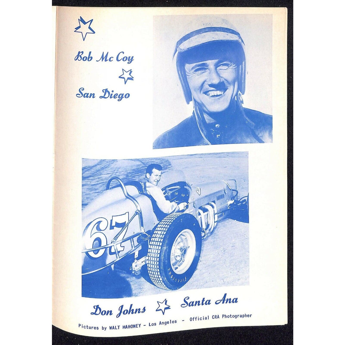 Scarce May 30 1961 Auto Racing CRA Big Car Program Ascot Gardena, CA 12pp