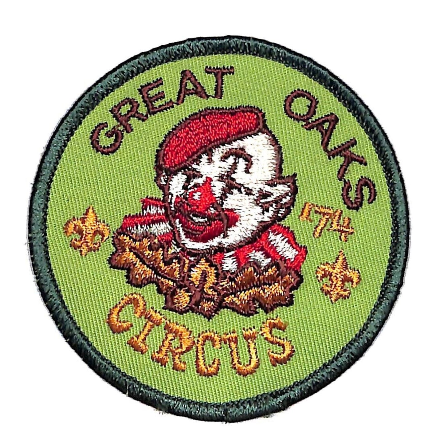 BSA Patch Great Oaks Circus Clown '74 1974 VGC - Scarce