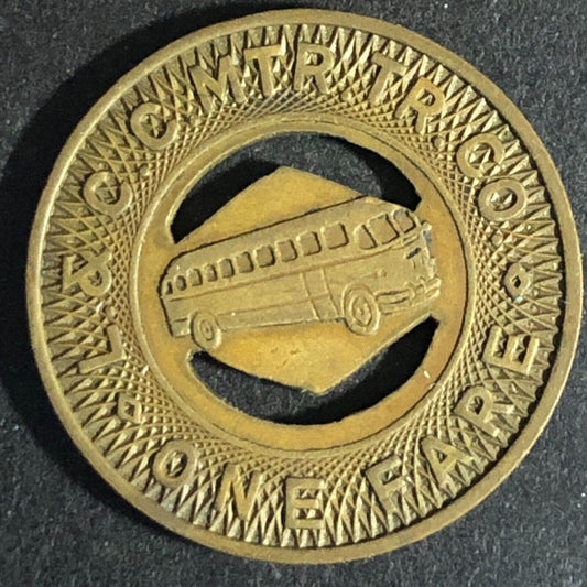 L. & C. C. MTR. Co. (Hazleton, PA) Bronze Charter One Token 18mm c1959 Scarce