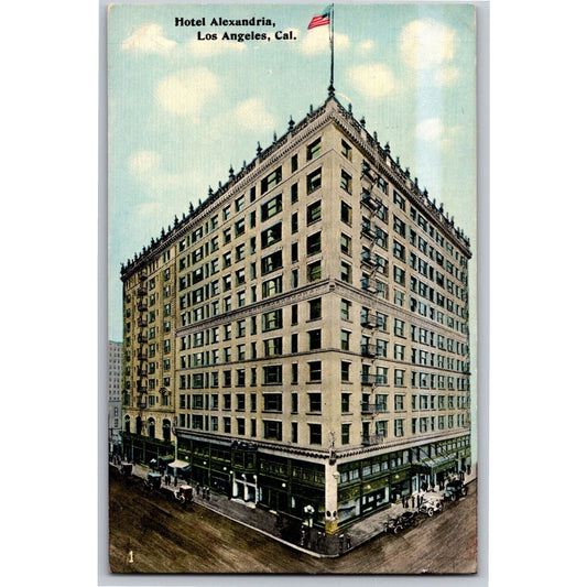 Hotel Alexandria, Los Angeles, Cal Postcard NP c1910-15