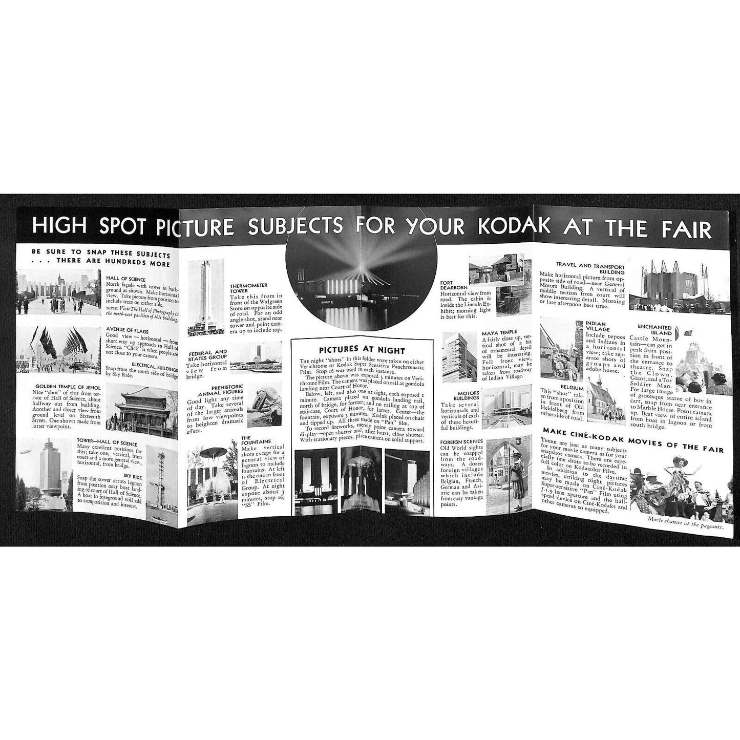 "Keep a Kodak Story of the Fair" Verichrome Brochure 1934 Chicago World's Fair