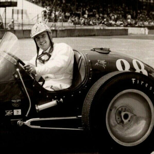 Indy 500 RPPC Postcard "1953 Manuel Ayulo" Official Race Photo Unposted VGC