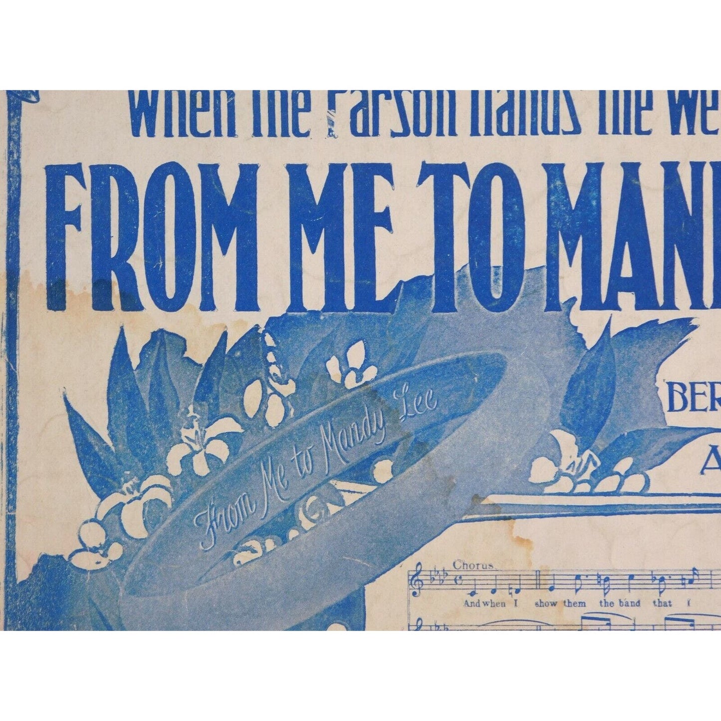 WWI Sheet Music - "We're Going Over The Top - We'll Be Marching Thro' Berlin....