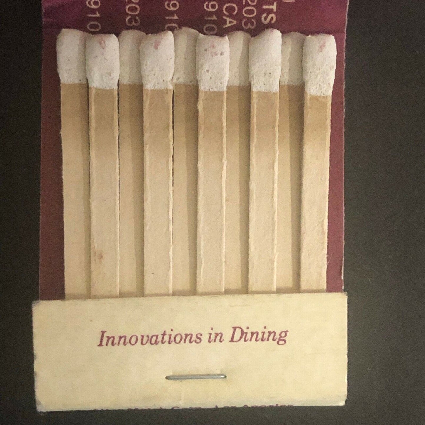 Vintage c1980's-90's Full Matchbook "Benson's, Peppermill, Bakery" Pasadena, CA