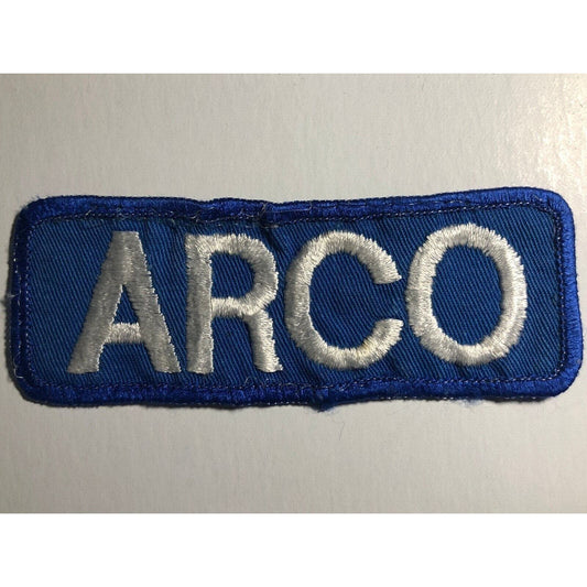 ARCO Atlantic Richfield Vintage Embroidered Patch c1970's-80's 1 3/8" x 4"