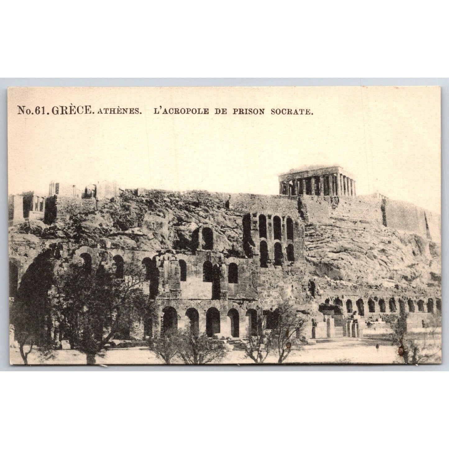 Greek Postcard Athens Acropolis of Socrates Prison RPPC 1901-1907 NP VGC