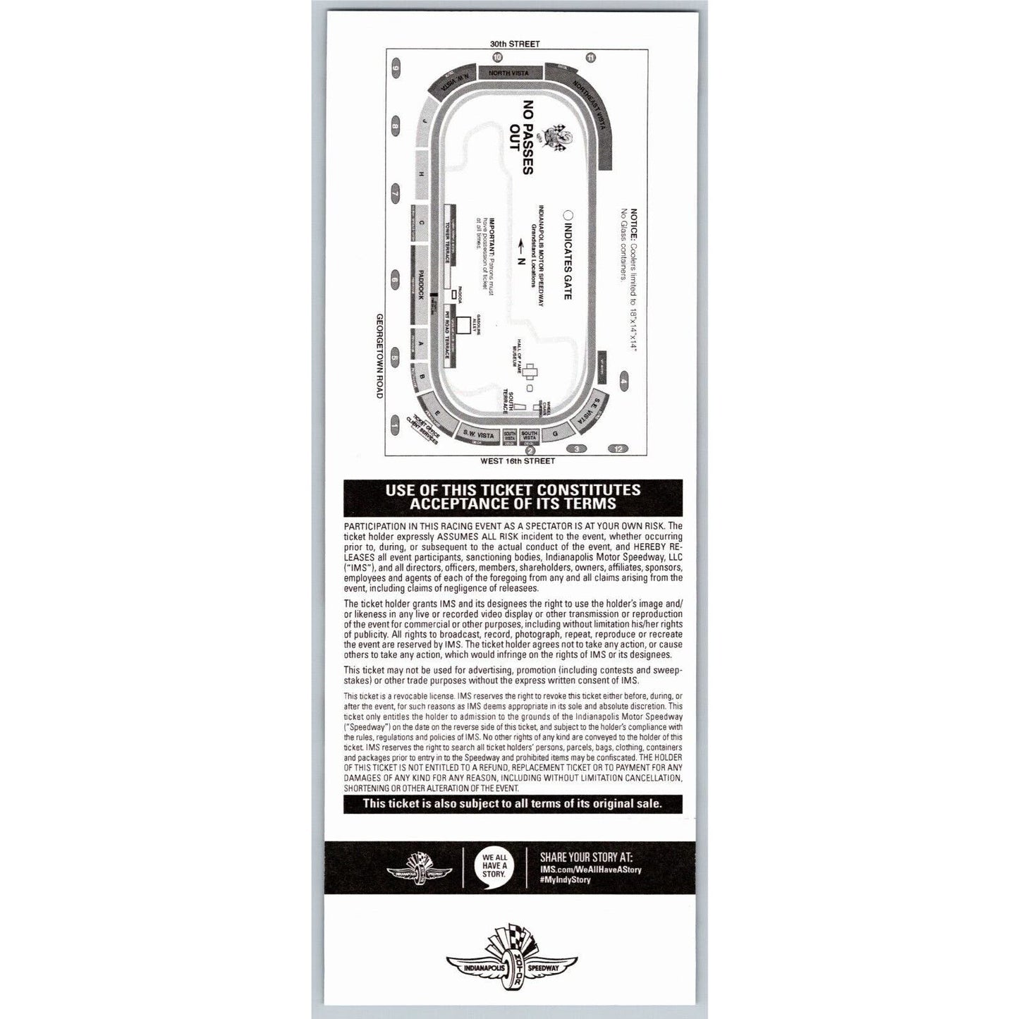 2014 Indy 500 Armed Forces Pole Day 5/18 Pagoda Suite Two Unused Ticket #039