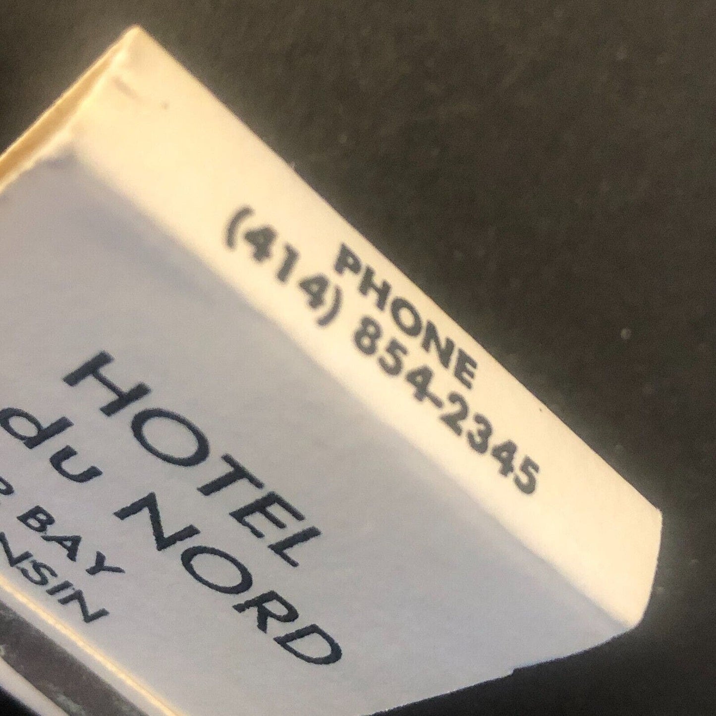 Hotel du Nord Sister Bay, WI Vintage Full Matchbook c1960's VGC