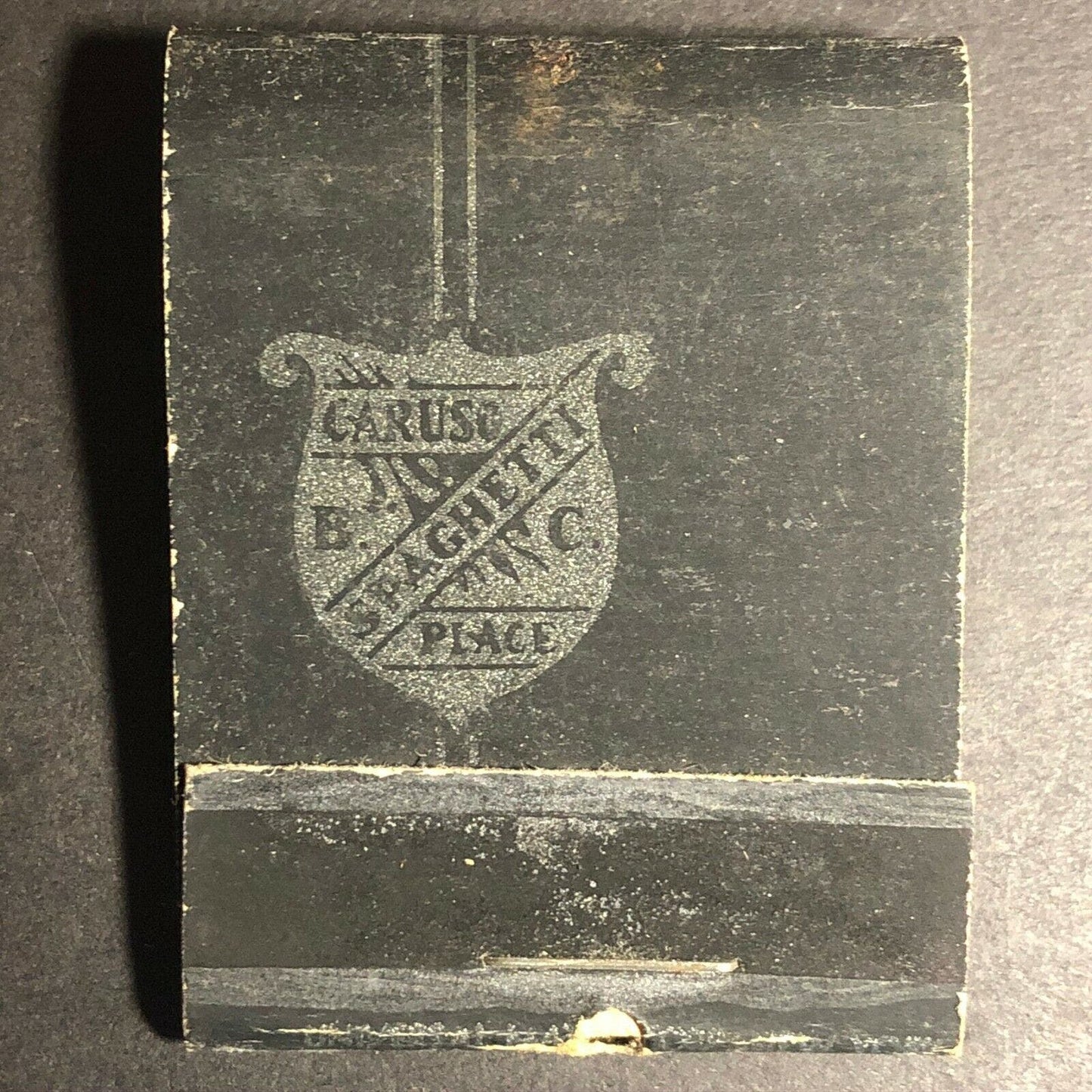 Scarce 1930's-40's Full Matchbook - "Caruso Spaghetti Restaurant" NYC