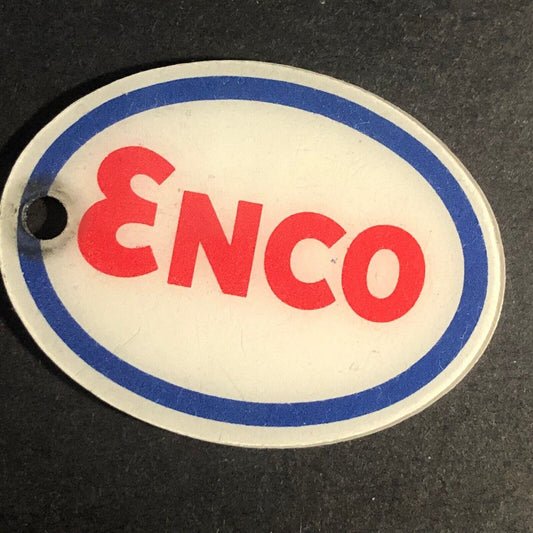 Enco Gas Key Club Plastic Fob "Drop In Any Mailbox" "Happy Motoring" Vintage VGC