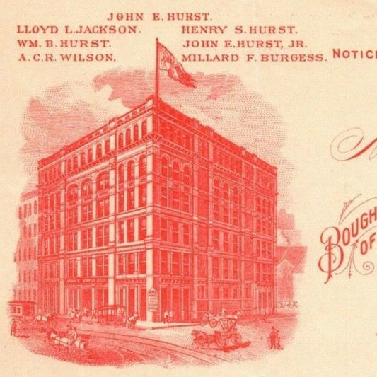 1900 Letterhead Billhead John E. Hurst Dry Goods Baltimore Ephraim Baker*