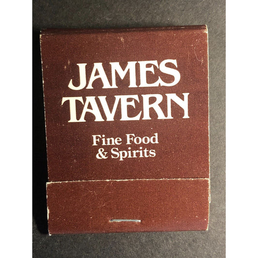 James Tavern Restaurant (Likely Northbrook, IL) Full Matchbook c1986
