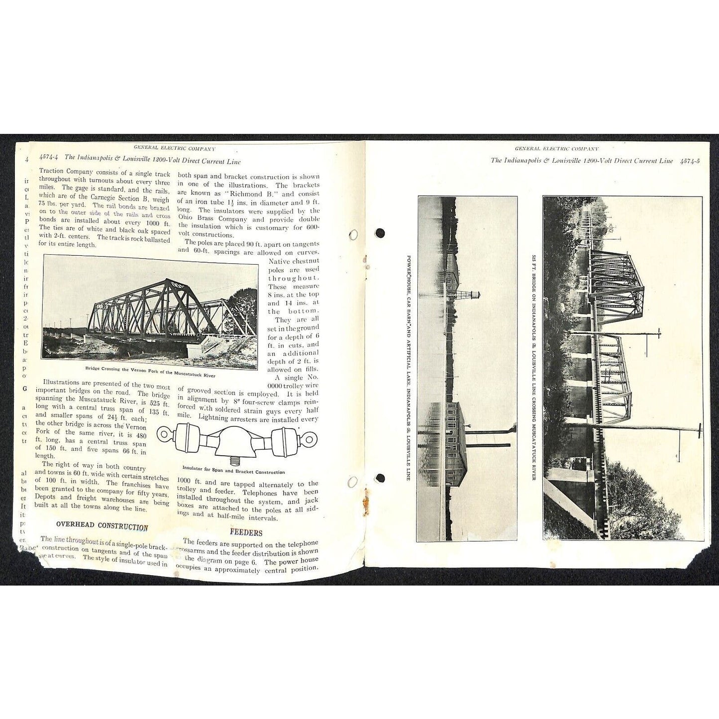General Electric 10pp Railway Dept. IN & Louisville 1200 Volt DC Line Railroad