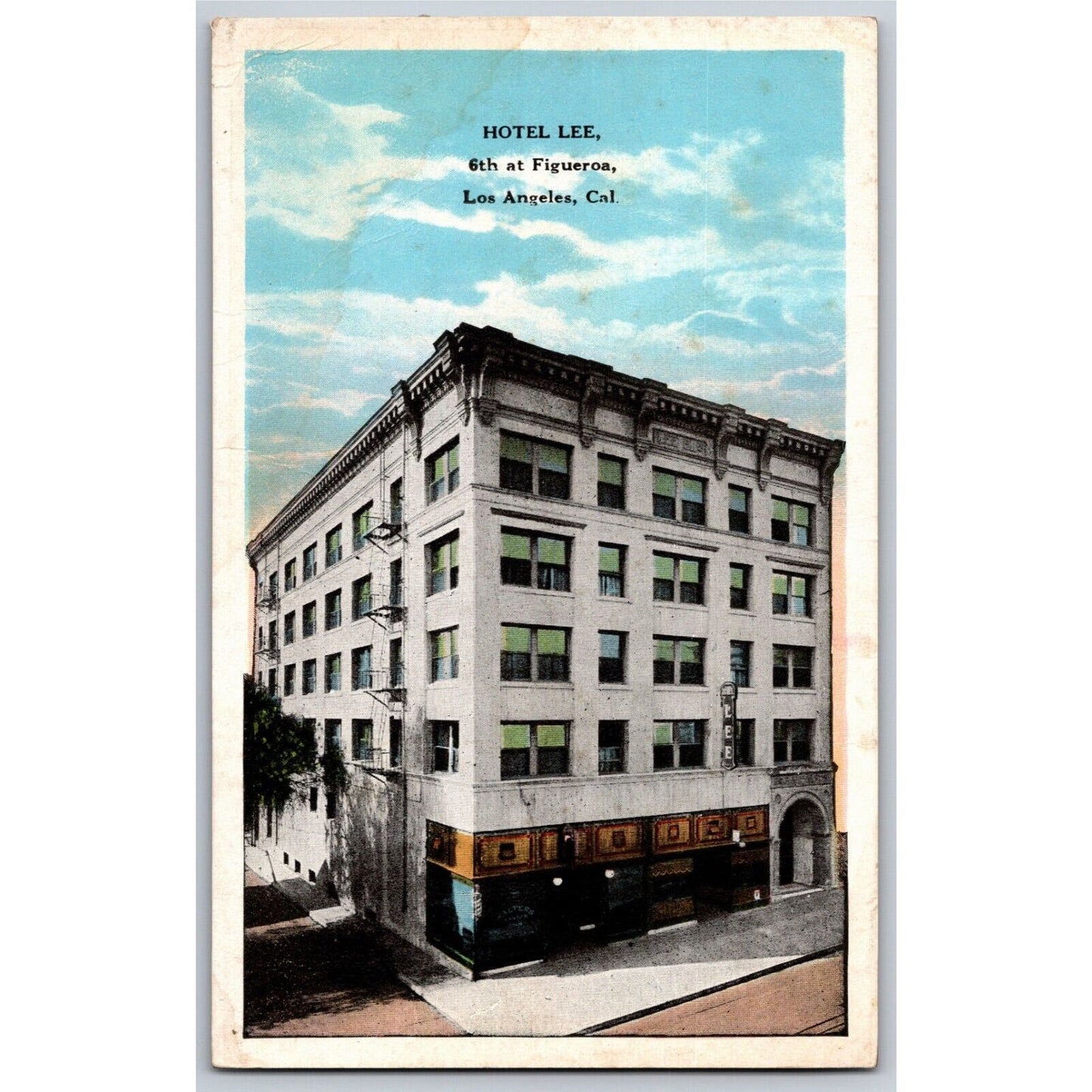 Hotel Lee 8th at Figueroa, Los Angeles, Cal Postcard c1920's-30's NP VGC Prices