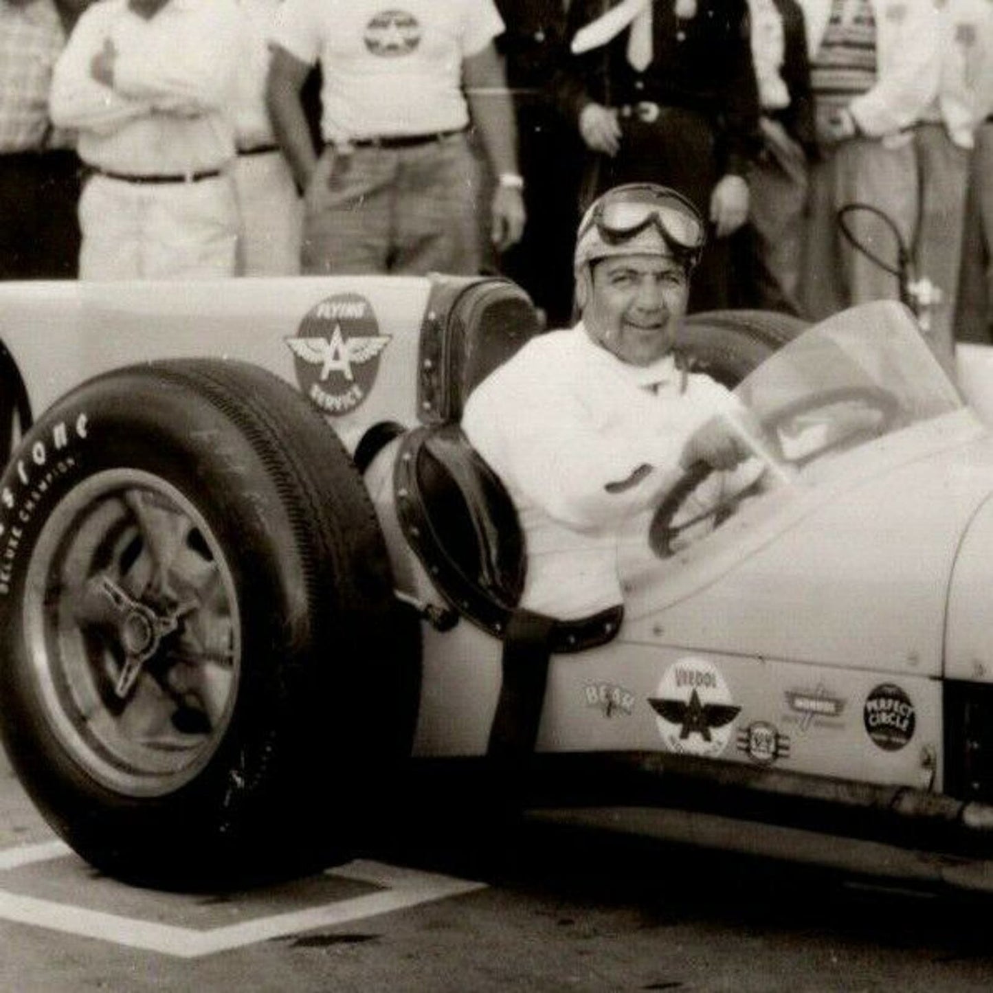 Indy 500 RPPC Postcard "1957 Paul Russo" Official Race Photo Unposted VGC