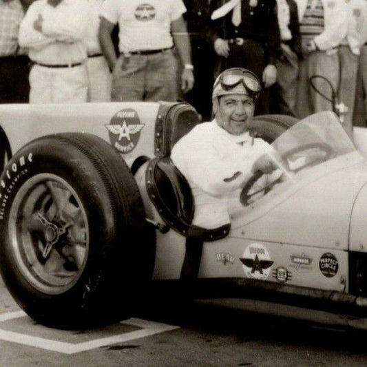 Indy 500 RPPC Postcard "1957 Paul Russo" Official Race Photo Unposted VGC