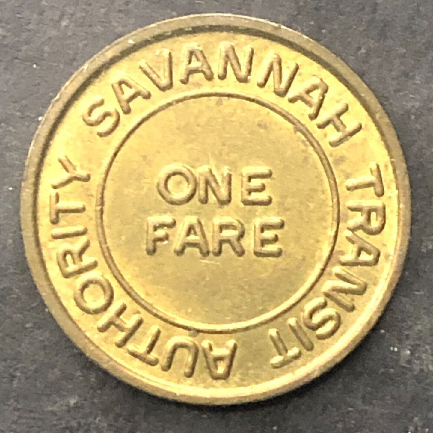 Savannah Transit Authority STA One Fare Token Brass 16.42mm